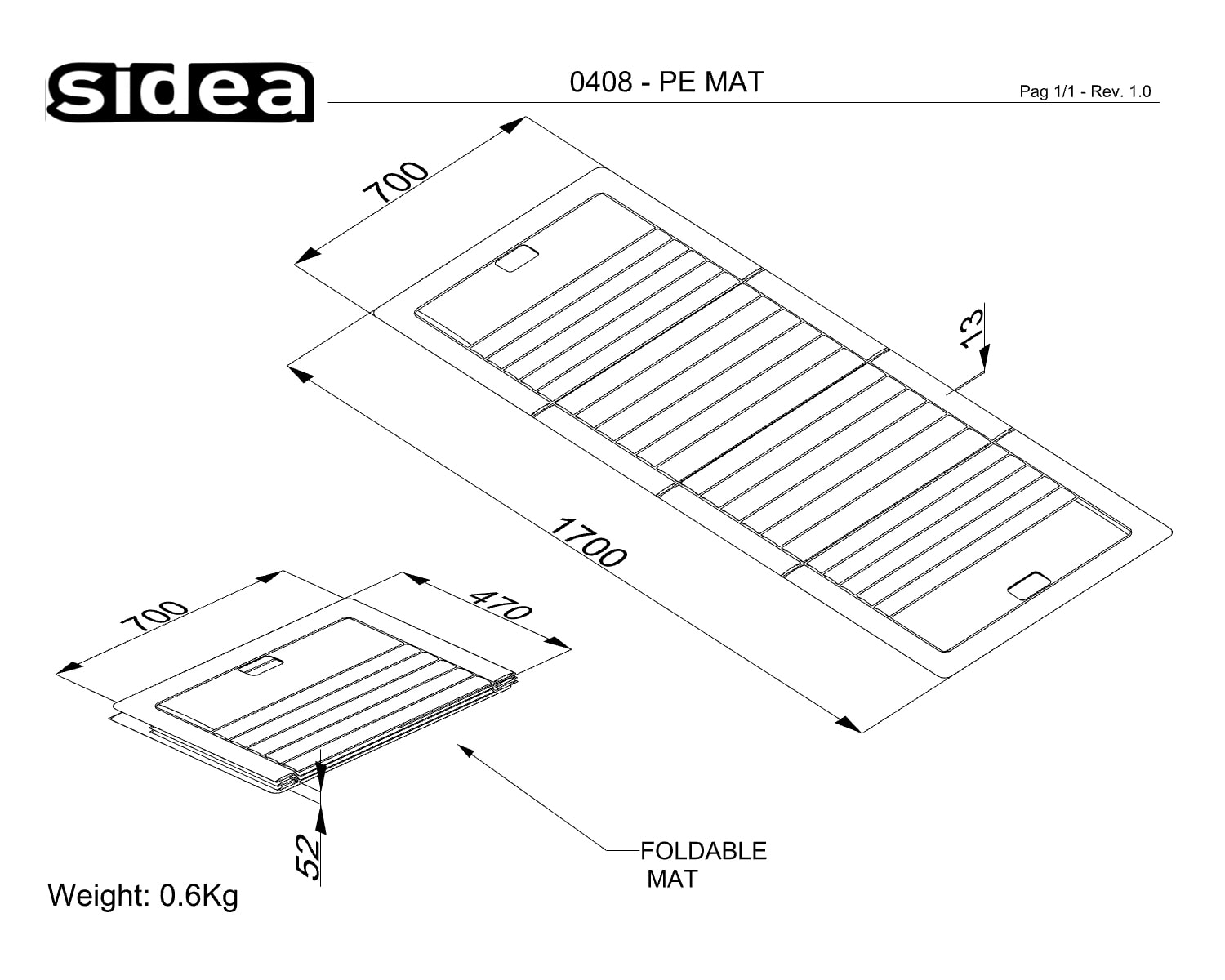 0408 - Foldable PE+Fabric Mat