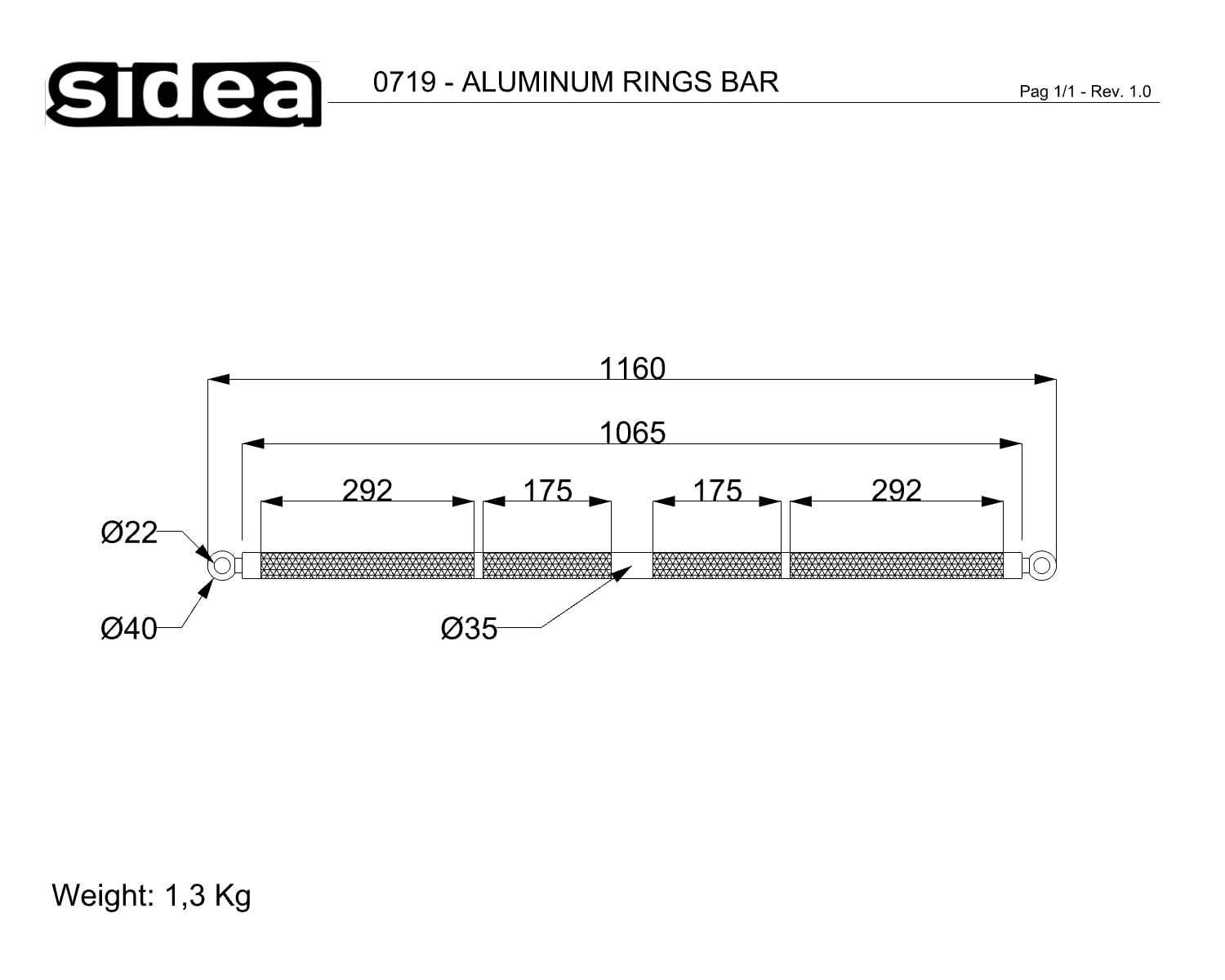 0719 - Aluminum Rings Bar