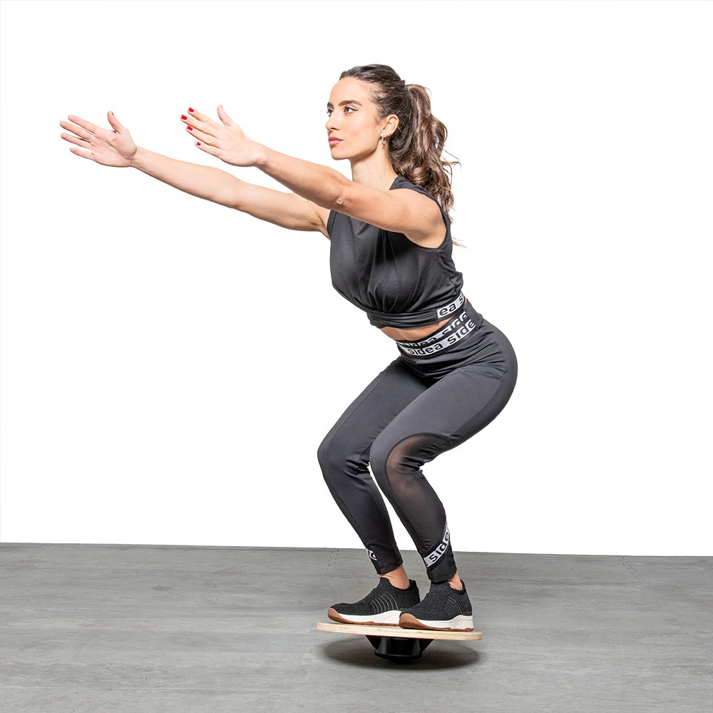 Balance Board - Rundes propriozeptives Board aus Holz - Sidea Fitness