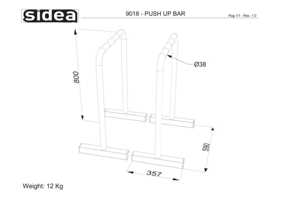 9018/1 Parallettes 35 cm