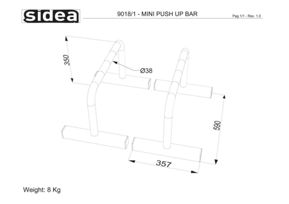 9018/1 Parallettes 35 cm