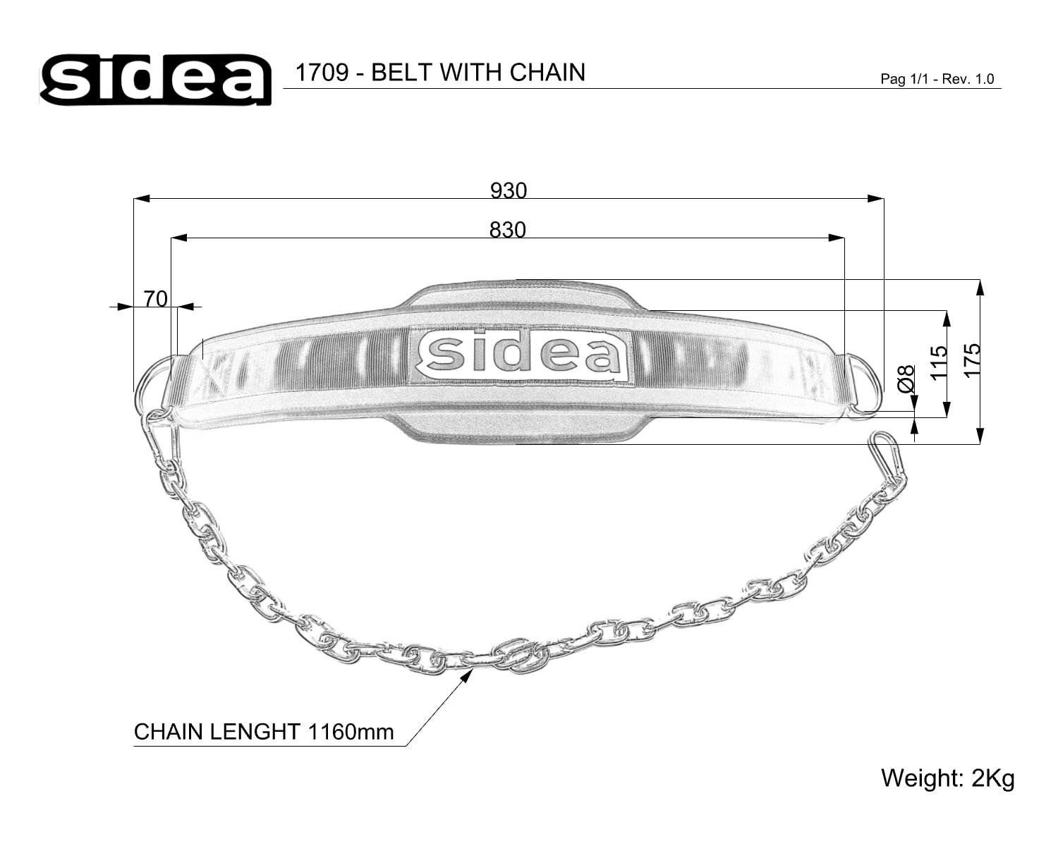 1709 - Belt with chain