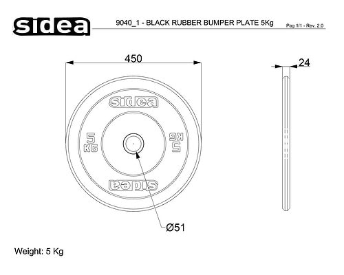 9040/1-9046/1 Black Rubber Bumper Plate
