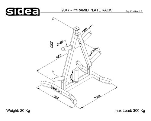 9047 Porte-plaques Pyramide