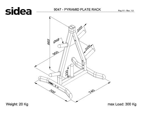 9047 Pyramiden-Tellerständer