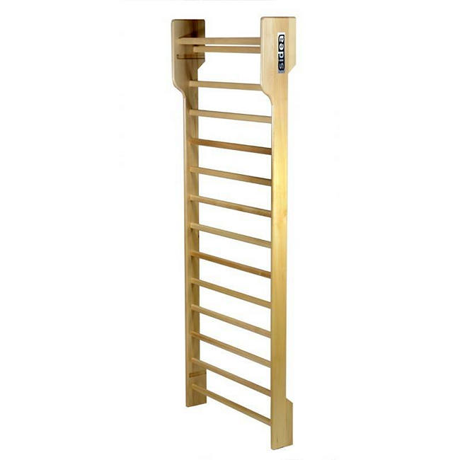 Spalliera Svedese In Legno KOMBI-2-240 Per Allenamento - Barra Regolabile, Portata 150 Kg, Con Accessori Per Fitness Domestico