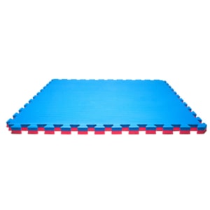 pavimentazione-Tatami-Eva-4-cm-incastro-blu-rosso-puzzle-piastrella-piastrelle-pavimento-fitness-allenamento-caduta