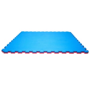 pavimentazione-Tatami-Eva-2-cm-incastro-blu-rosso-puzzle-piastrella-piastrelle-pavimento-fitness-allenamento-caduta