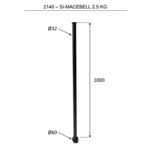 2140 Si-MaceBell 2.5 kg