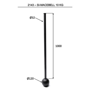2143 Si-MaceBell 10.0 kg