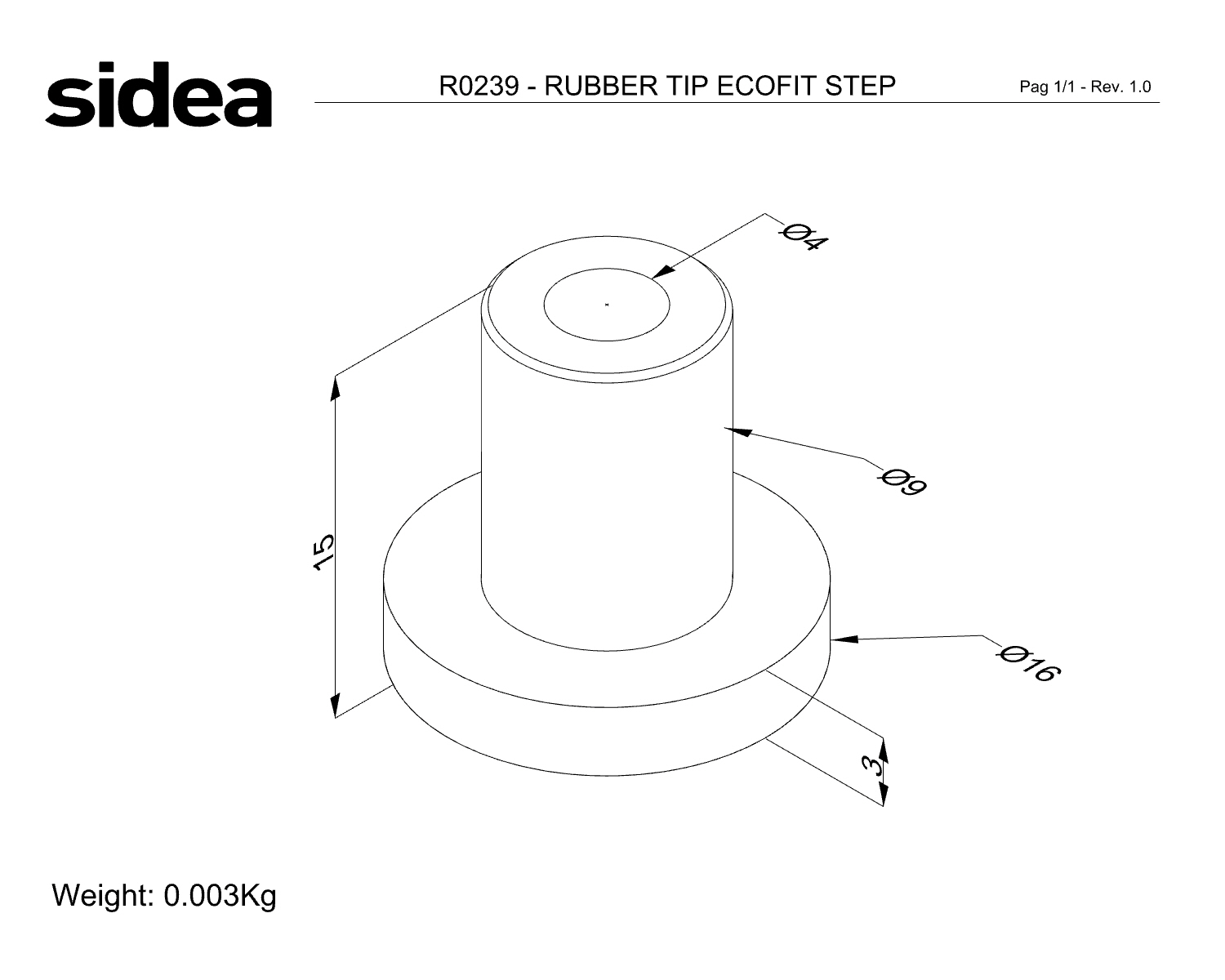 R0239 - Rubber Tip Ecofit Step