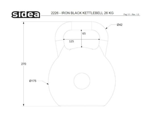 2206-2292 Mancuerna de hierro negra