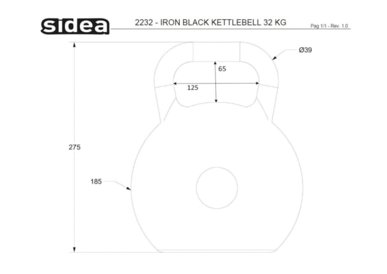 2206-2292 Mancuerna de hierro negra