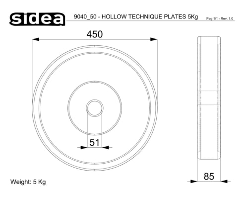 9040/25hU-9040/50hU Technique Hollow Plates