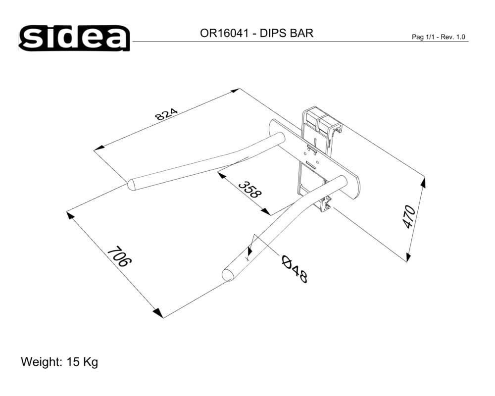 OR16041 - DIPS BAR - ABMESSUNGEN