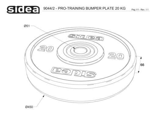 9040/2V 9046/2V Pro-Training Bumper Plate
