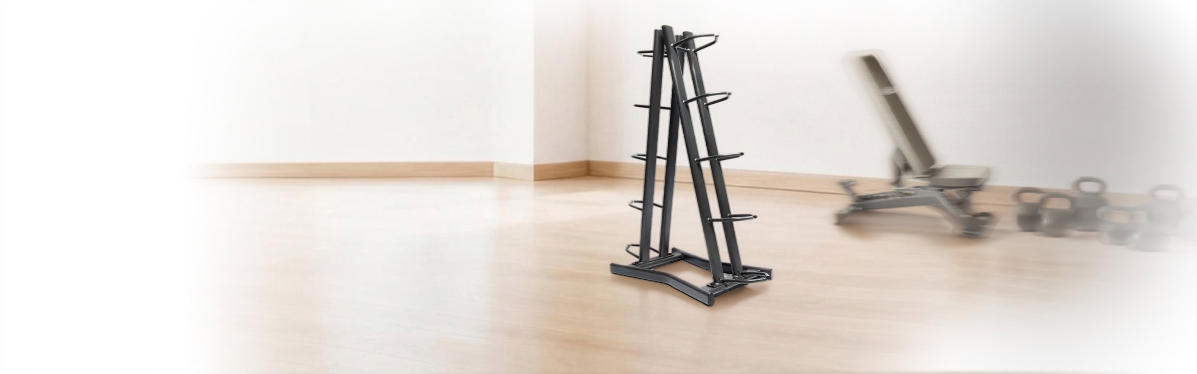 Supporto per palla medica in attrezzatura fitness professionale, robusto e stabile, ideale per allenamenti in palestra.