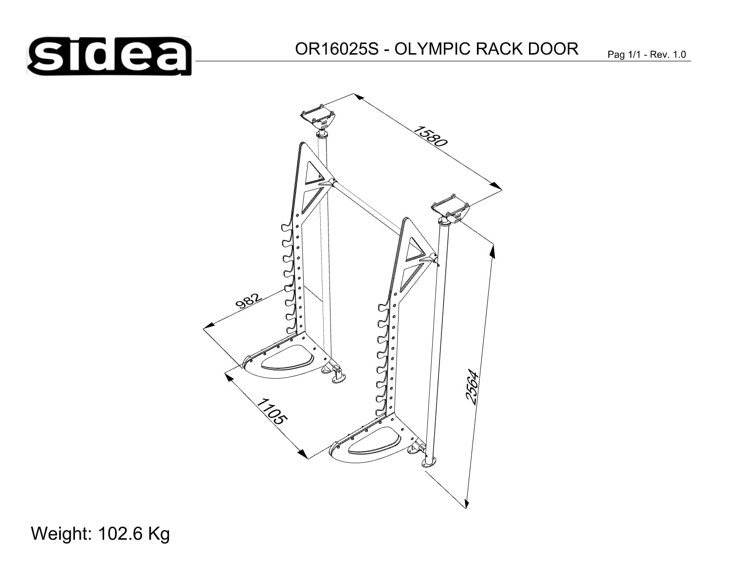 OR16025S - OLYMPIC RACK DOOR - QUOTE