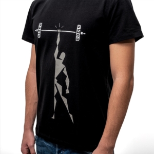 T-SHIRT BARBELL UP Schwarz - MEN