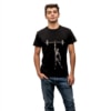 01MB t-shirt maschio nera barbell