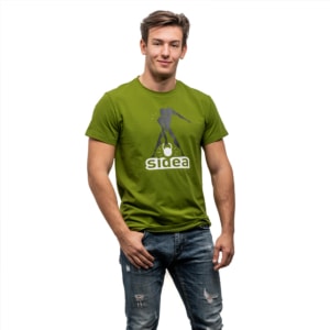 03MK t-shirt maschio verde kettlebell