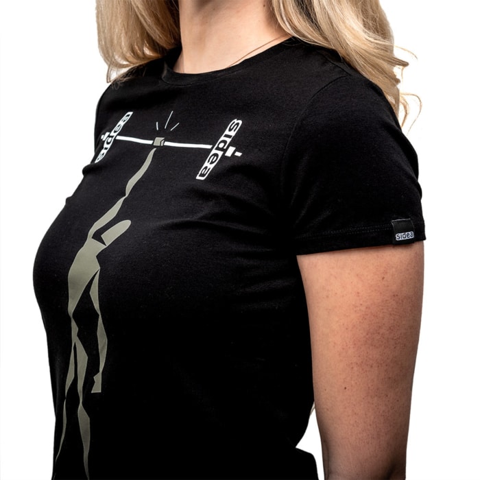 T-SHIRT BARBELL UP Black - WOMEN