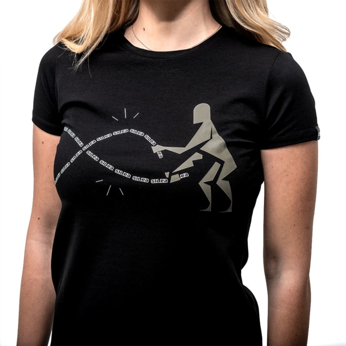 T-SHIRT GYM ROPE Schwarz - WOMEN