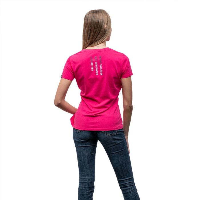 T-SHIRT BARBELL UP Fuchsia - WOMEN