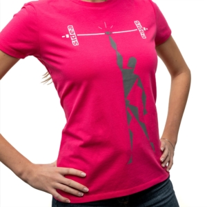 T-SHIRT BARBELL UP Fuchsia - WOMEN