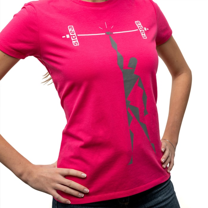 T-SHIRT BARBELL UP Fuchsia - WOMEN