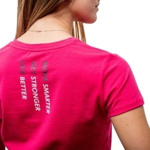 08FG female t-shirt fuchsia gym rope