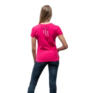 08FG female t-shirt fuchsia gym rope