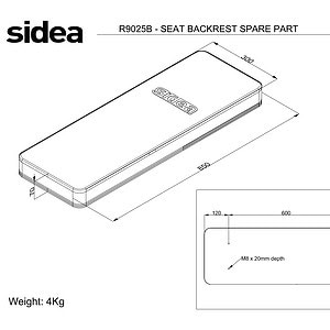R9025A - R9025B Replacement Cushions for Bench 9025