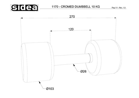 1156/110C Chrome Weights Kit 110KG