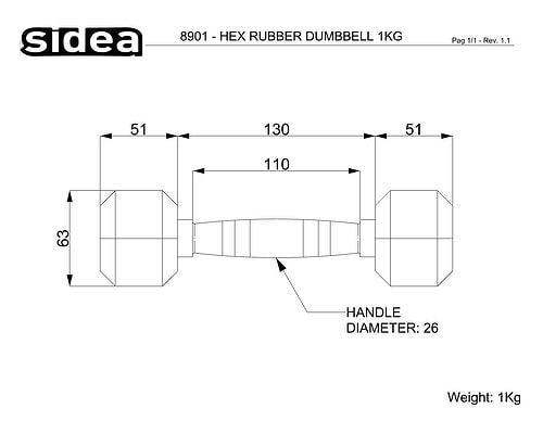 1156/110H KIT Hex Weights 110Kg