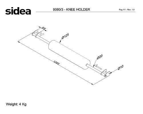 9080/3 Soporte de rodilla todo en uno