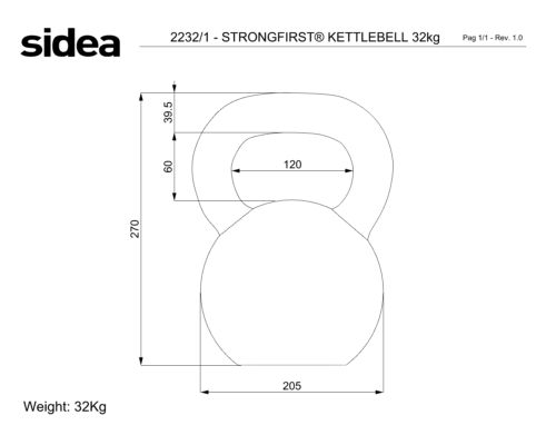 2208/1- 2248/1 StrongFirst® Kettlebell