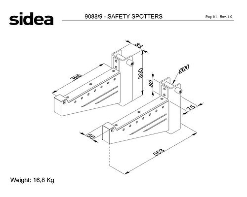 9088/9 Rack All-in-One Premium Safety Spotters