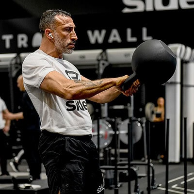 fibo stand cologne 2025 swing with kettlebell 48 kg