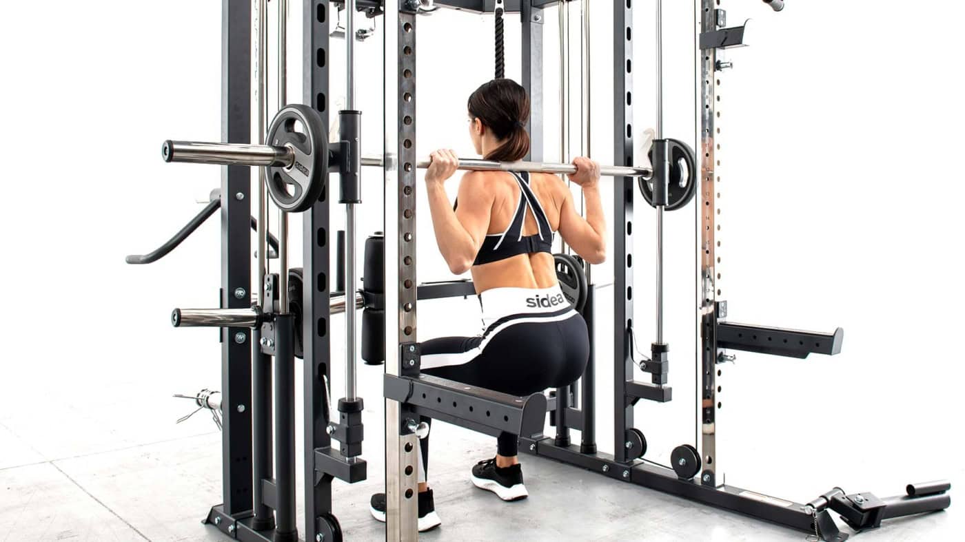 9080 all-in-one rack squat con smith machine - multipower