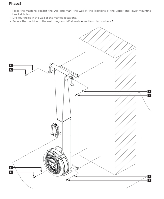 RHC004/8 T Wall Mount Kit - Ski