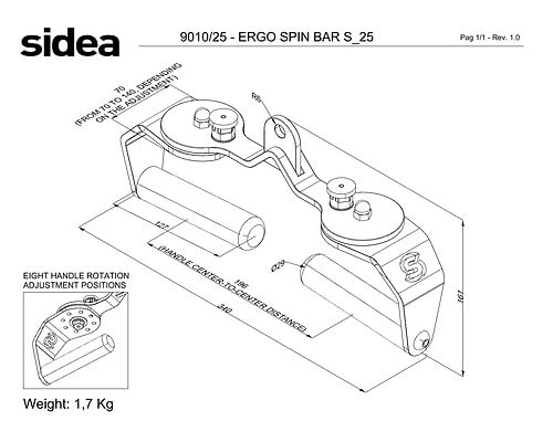 Empuñadura ergonómica de la barra de spinning para un entrenamiento de alta calidad.