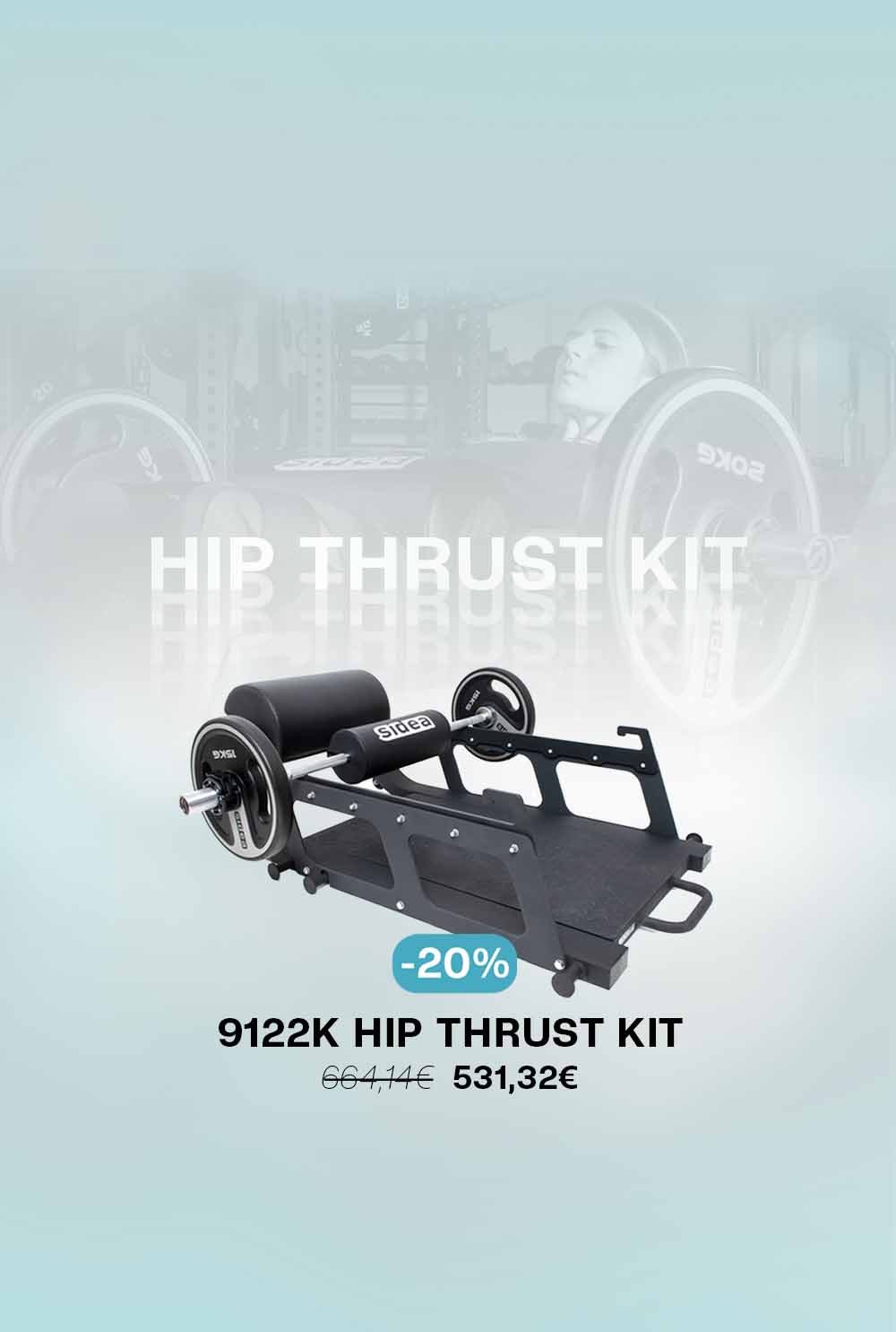 Kit di allenamento Hip Thrust professionale con sconto del 20% per attrezzature fitness di alta qualità.