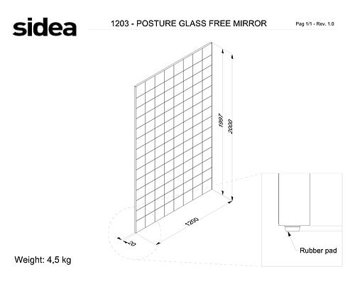 1203 - Posture Glass Free Mirror - quote 21-09-26